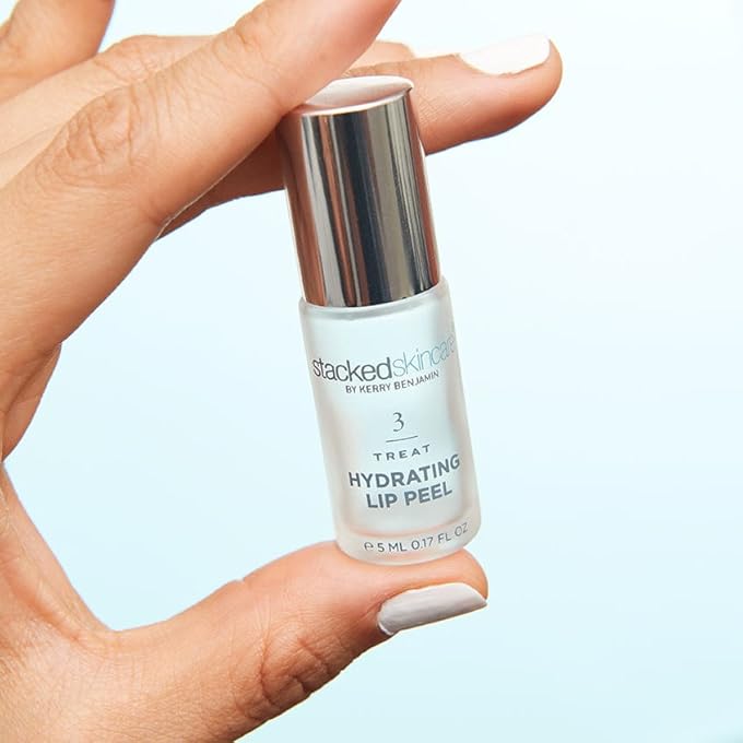 StackedSkincare | HYDRATING LIP PEEL, LIP EXFOLIATOR FOR CHAPPED LIPS, EXFOLIATOR WITH GLYCOLIC ACID, ENHANCE, SOFTEN, AND SMOOTH DRY LIPS, VEGAN, 0.17 FL OZ - Image 2